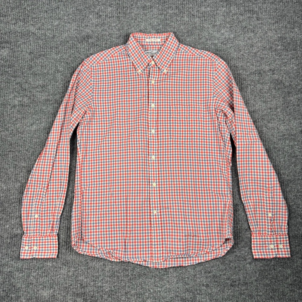 Gant Rugger Button Down Shirt Mens M Madras Check Oxford Cotton New Haven Ivy